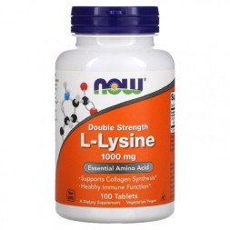 БАДы для мужчин и женщин NOW L-Lysine 1000 мг  (100 таб)
