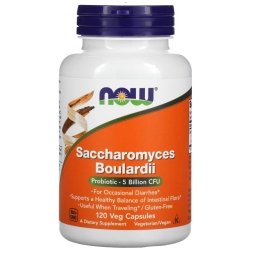 БАДы для мужчин и женщин NOW Saccharomyces Boulardii   (60 vcaps)