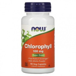 БАДы для мужчин и женщин NOW Chlorophyll 100mg   (90 vcaps)