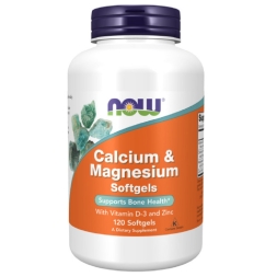 Комплексы витаминов и минералов NOW Calcium &amp; Magnesium+Vitamin D-3  (120 капс)
