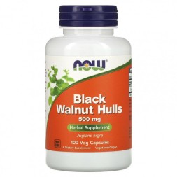 БАДы для мужчин и женщин NOW Black Walnut Hulls  (100 vcaps)