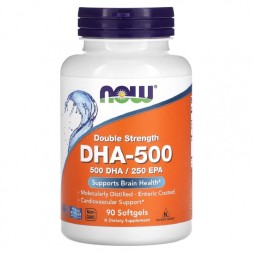 БАДы для мужчин и женщин NOW DHA-500   (90 softgels)