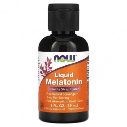 БАДы для мужчин и женщин NOW Melatonin Liquid  (59ml.)